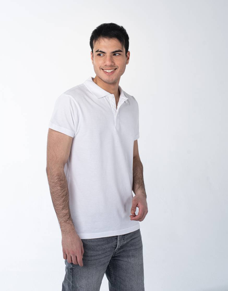 Белая рубашка ПОЛО мужская оптом