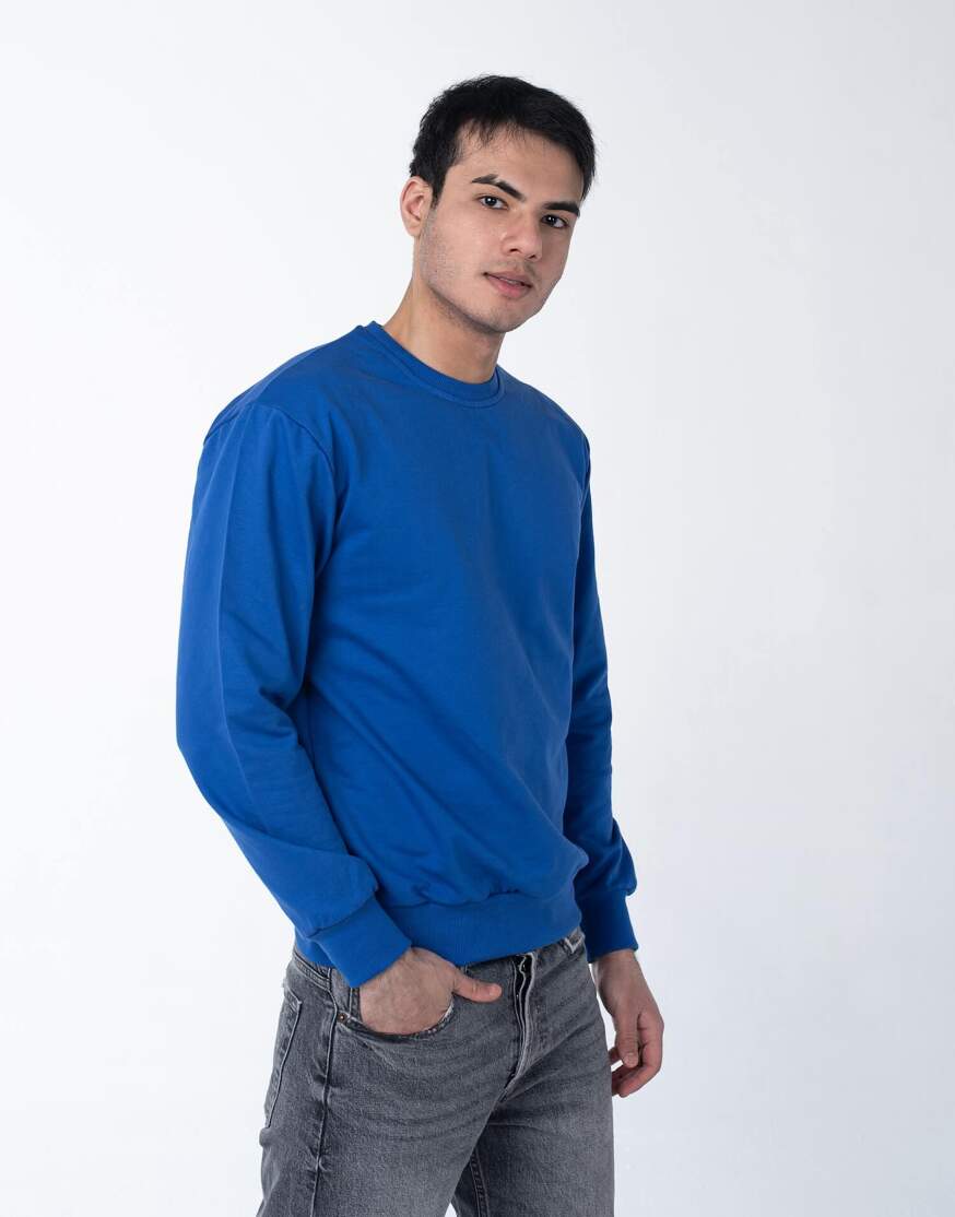 Синий роял свитшот мужской оптом